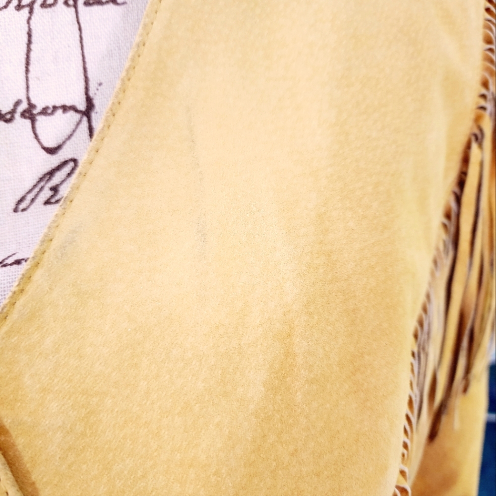 Canyon Creek Vintage Yellow Fringe Leather Jacket - Picture 13 of 15